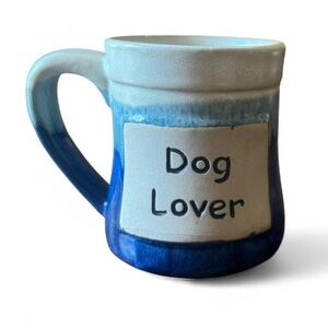 Blue and White Dog Lover Mug